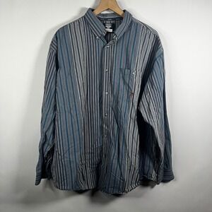 Vintage Wrangler 20X Men's XXL Striped Western Button Down Shirt Long‎ Sleeve